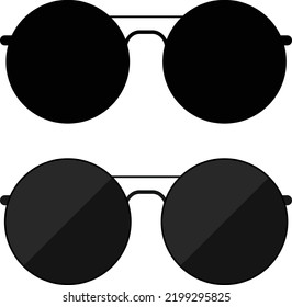 sunglasses black icon on white background