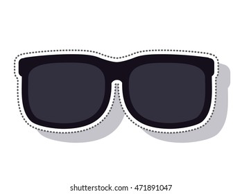 sunglasses black isolated icon vector illustration design