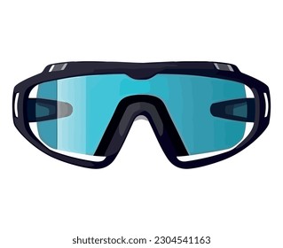 Sonnenbrille mit blauem Objektiv einzeln