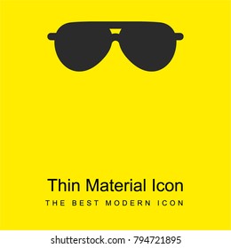 Sunglasses bright yellow material minimal icon or logo design