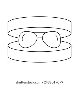 Diseño de iconos de línea de vectores de gafas de sol