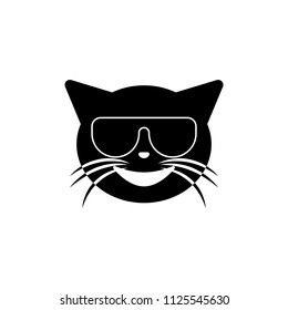 sunglasses cat icon. Element of emotions icon for mobile concept and web apps. Detailed sunglasses cat icon can be used for web and mobile on white background