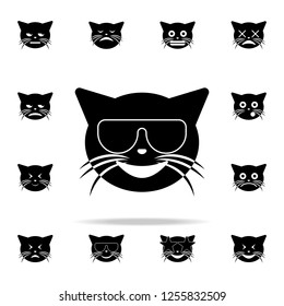sunglasses cat icon. cat smile icons universal set for web and mobile