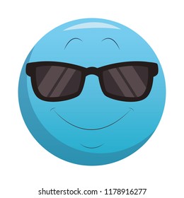 Sunglasses chat emoticon
