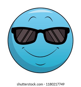 Sunglasses chat emoticon