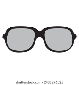Sunglasses circle icon with long shadow. Flat design style. Round icon. Web site page and mobile app design element.7891 sunglass