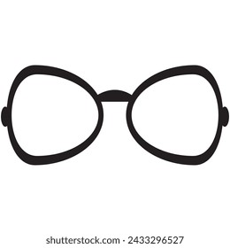 Sunglasses circle icon with long shadow. Flat design style. Round icon. Web site page and mobile app design element.7891 sunglass