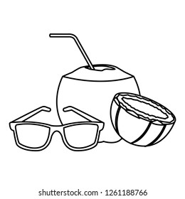 sunglasses with coconut