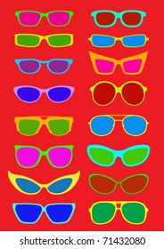 Sunglasses Collection in Summer Colors