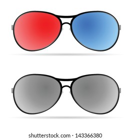 sunglasses color art vector illustration