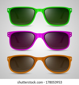 Sunglasses color. Vector
