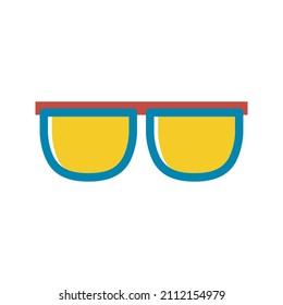 Sunglasses Colorful Simple Flat Icon