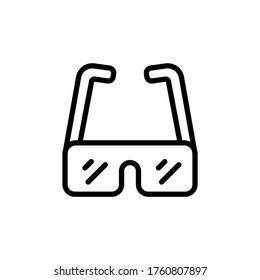 Sunglasses concept line icon. Simple element illustration. Sunglasses concept outline symbol design from golf set. Can be used for web and mobile