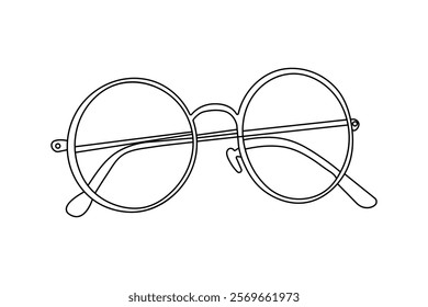  Sunglasses continuous single line art and isolated outline vector design