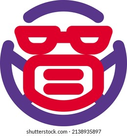 Sunglasses cool looking emoji while wearing the mask