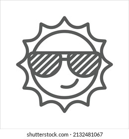 gafas de sol fresco verano Línea simple icono
