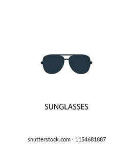 sunglasses creative icon. Simple element illustration. sunglasses concept symbol design from Summer collection. Can be used for web and mobile.