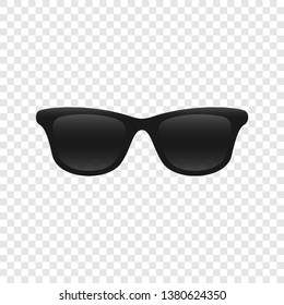Sunglasses dark black object icon illustration transperent isolated vector