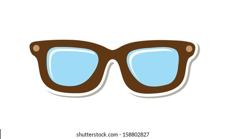 sunglasses  design over white background vector  illustration   