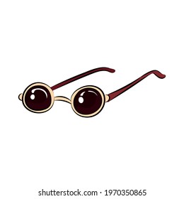 Sunglasses Doodle Icon Vector Illustration