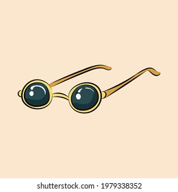 Sunglasses Doodle Icon Vector Illustration