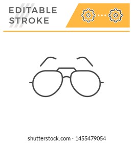 Sunglasses editable stroke line icon