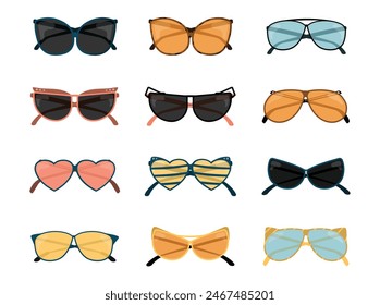 Sunglasses Element Illustration Collection Set