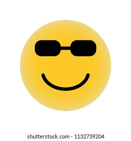 Sunglasses emoji vector icon. Simple element illustration. Sunglasses emoji symbol design. Can be used for web and mobile.