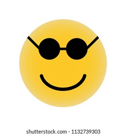 Sunglasses emoji vector icon. Simple element illustration. Sunglasses emoji symbol design. Can be used for web and mobile.