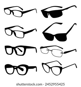 sunglasses eyeglasses model collection vector illustration