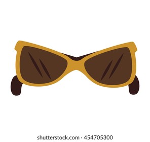 Sunglasses fashion accesorie, isolated flat icon design.