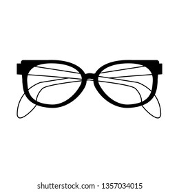 Sunglasses fashion accesory isolated in black and white