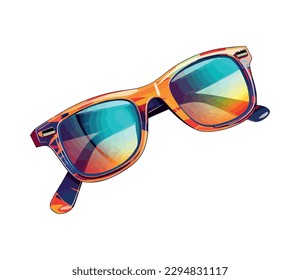 Sunglasses a fashion statement accessory icon isolated