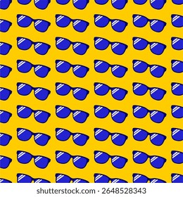 sunglasses fashon patron, beach elements, vector illustration, summer time glasses, blue red, yellow, pink