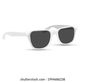 Sunglasses fasion, Web site page and mobile app design element. Summer Sunglasses, Realistic mockup. Fashion accessory. Isolated on white background.