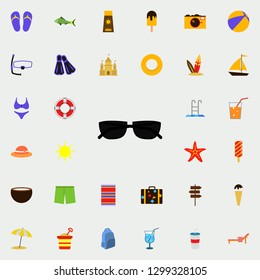 sunglasses flat icon. colored Summer icons universal set for web and mobile