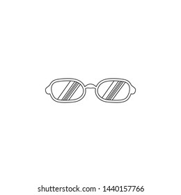 sunglasses flat icon. Element of summer for mobile concept and web apps icon. Outline, thin line icon for website design and development, app development