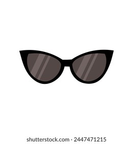 Gafas de sol de estilo plano dibujado a mano Ilustración vectorial aislada sobre fondo blanco.