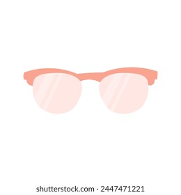 Gafas de sol de estilo plano dibujado a mano Ilustración vectorial aislada sobre fondo blanco.