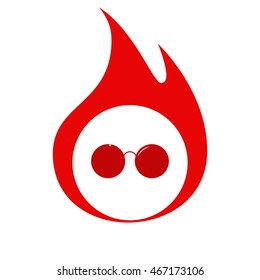 Sunglasses - flat style stock vector icon illustration