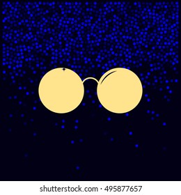 Sunglasses - flat style stock vector icon illustration