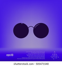 Sunglasses - flat style stock vector icon illustration