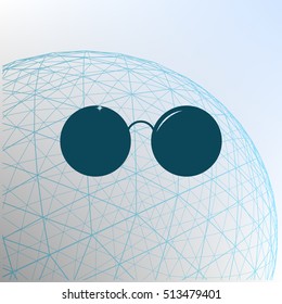 Sunglasses - flat style stock vector icon illustration