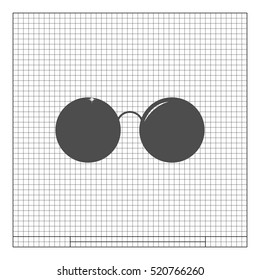 Sunglasses - flat style stock vector icon illustration
