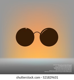 Sunglasses - flat style stock vector icon illustration
