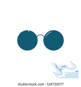 Sunglasses - flat style stock vector icon illustration