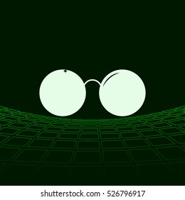 Sunglasses - flat style stock vector icon illustration
