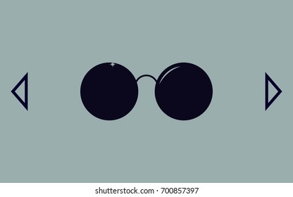 Sunglasses - flat style stock vector icon illustration