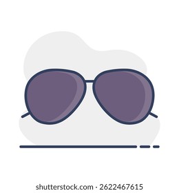 Sunglasses flat vector icon. Summer sign. Graph symbol for travel and tourism web site and apps design, logo, app, UI
