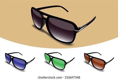 Sunglasses with four color 